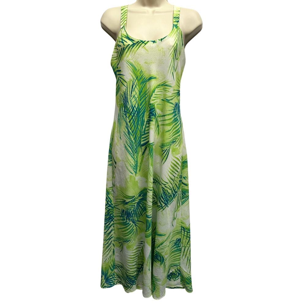 Natori Women 2 Piece Dress Duster Belt OS Bamboo Vintage Crepe Boho Resort VTG - Picture 3 of 16
